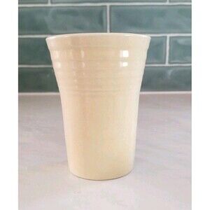 Fiesta Water Tumbler Ivory Vintage Homer Laughlin Art Deco Pottery Drinkware